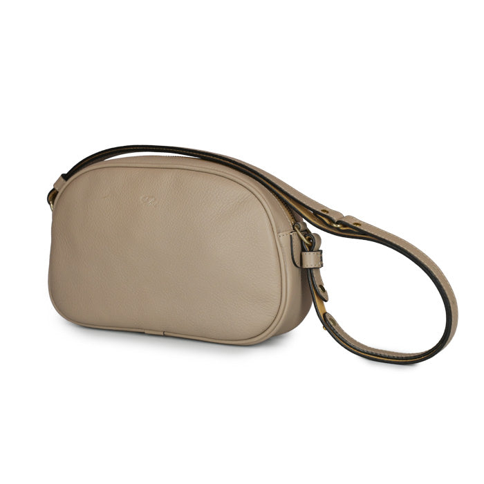 Miss di Felisi leather shoulder bag in soft dove-grey calfskin