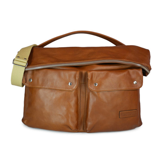 Cairon-di-Felisi-borsa-doppia-portata-da-uomo-realizzata-in-pelle-di-vacchetta-martellata-marrone-medio