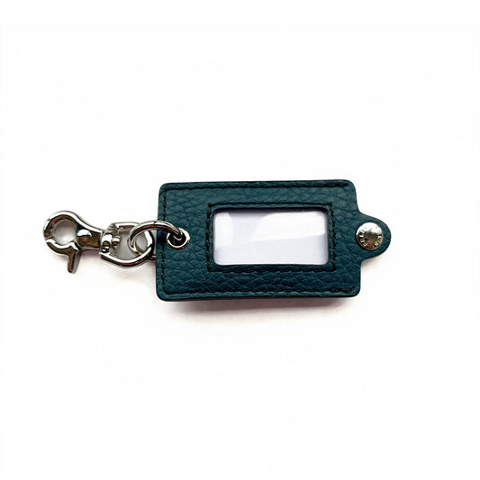 Hook by Felisi key ring in soft forest green calfskin