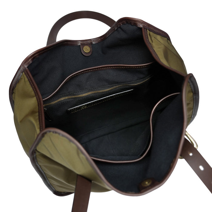 Jafar-di-Felisi-borsa-donna-a-mano-e-spalla-realizzata-in-nylon-tecnico-colore-cacao-con-finiture-in-pelle-di-spalle-di-toro-colore-marrone-scuro
