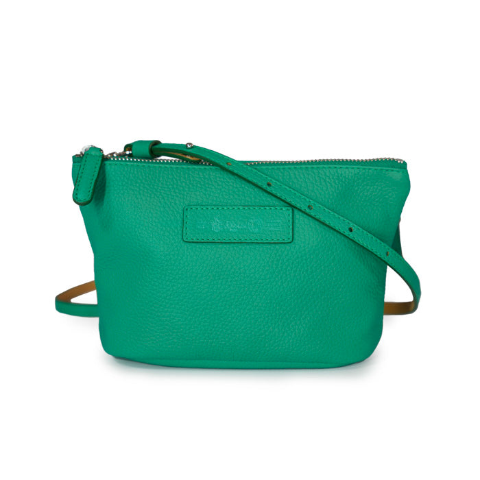 Louisa-borsa-a-tracolla-donna-di-Felisi-realizzata-in-morbida-pelle-di-vitello-colore-verde-brillante