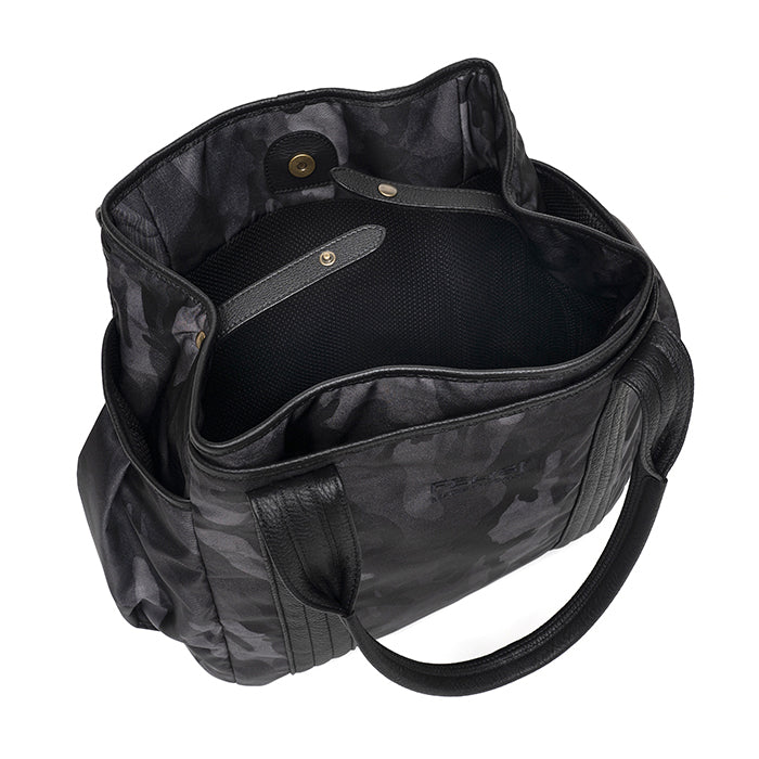 Matisse-Felisi-borsa-uomo-in-nylon-tecnico-camouflage-grigio-con-finiture-in-pelle-di-vitello-nero-foderata-con-rete-imbottita