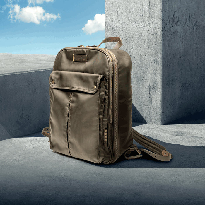 ShereKhan-Felisi-zaino-uomo-in-nylon-tecnico-ripstop-resistente-verde-scuro