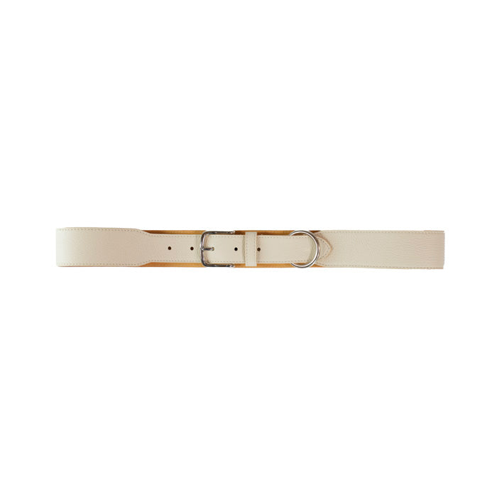 Yaki-cintura-donna-di-Felisi-realizzata-in-morbida-pelle-di-vitello-colore-gesso-fibbia-nickel