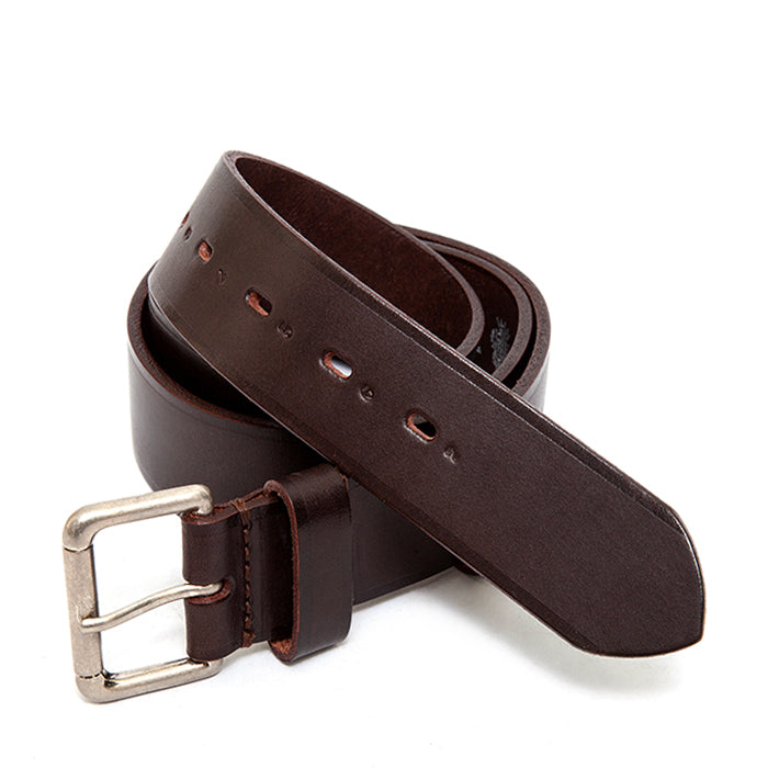 Jonas Felisi dark brown bull leather belt