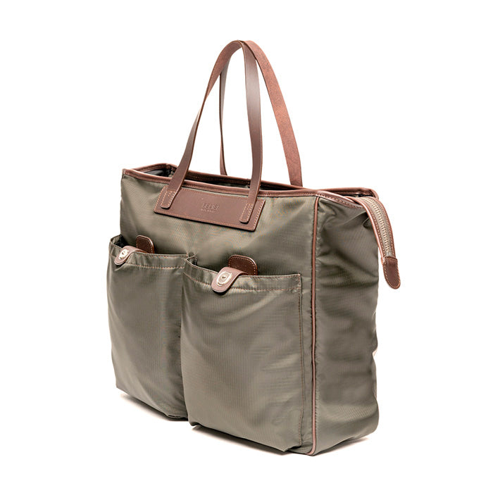 Kaa-Felisi-borsa-toto-in-nylon-tecnico-ripstop-resistente-verde-scuro-e-moro
