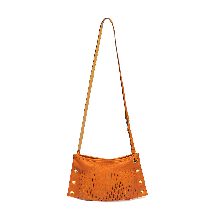 Betsy-Felisi-borsa-donna-a-tracolla-in-pelle-di-vitello-arancio-con-fodera-in-nylon-a-contrasto-arancio