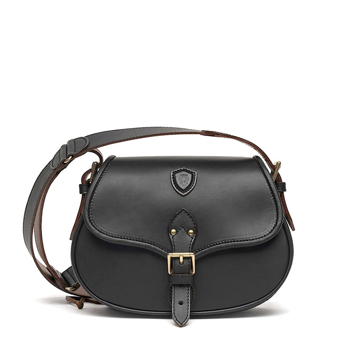 Lady-Marian-Felisi-borsa-a-tracolla-regolabile-in-pelle-di-vacchetta-nero