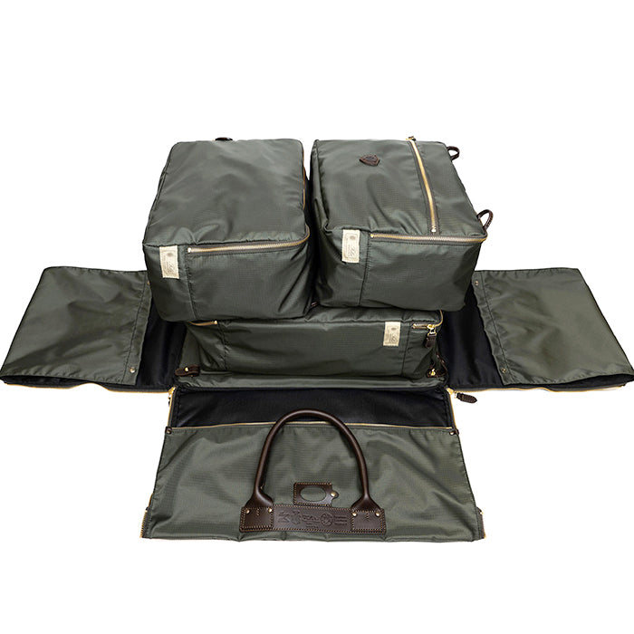 Nottingham-Felisi-valigia-componibile-in-nylon-ripstop-resistente-verde-scuro-e-moro