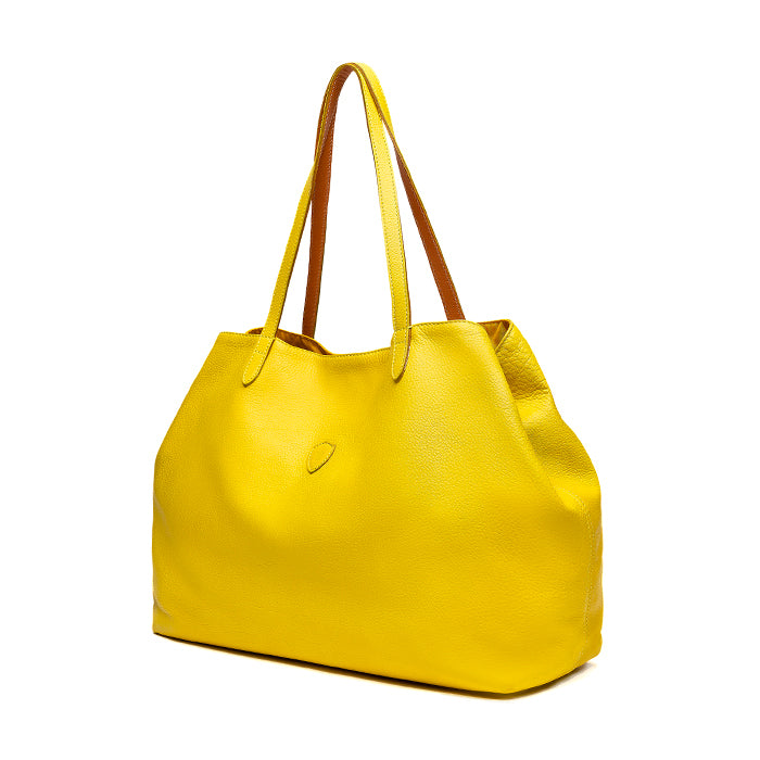 Felisi tote bag in soft yellow calfskin